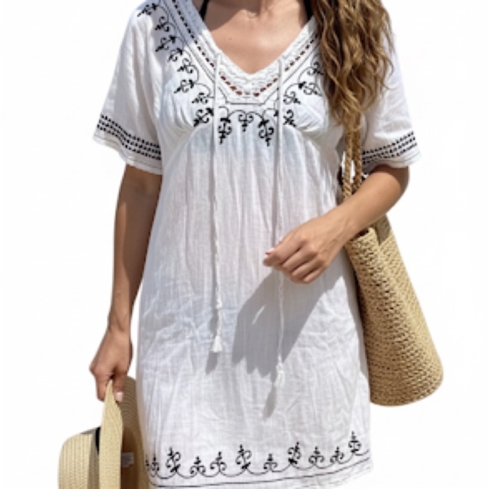 White Swim cover up Large